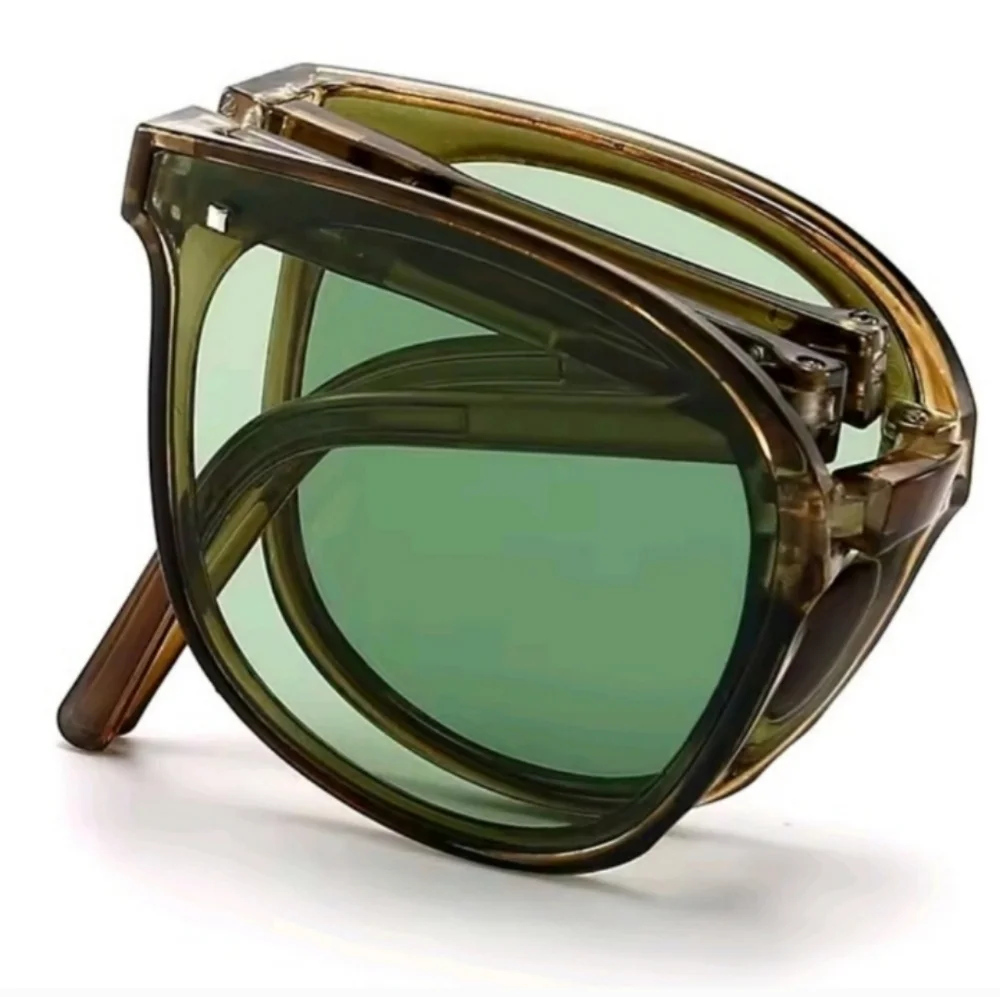 Stylish Green Lens Unisex Foldable  Sunglasses